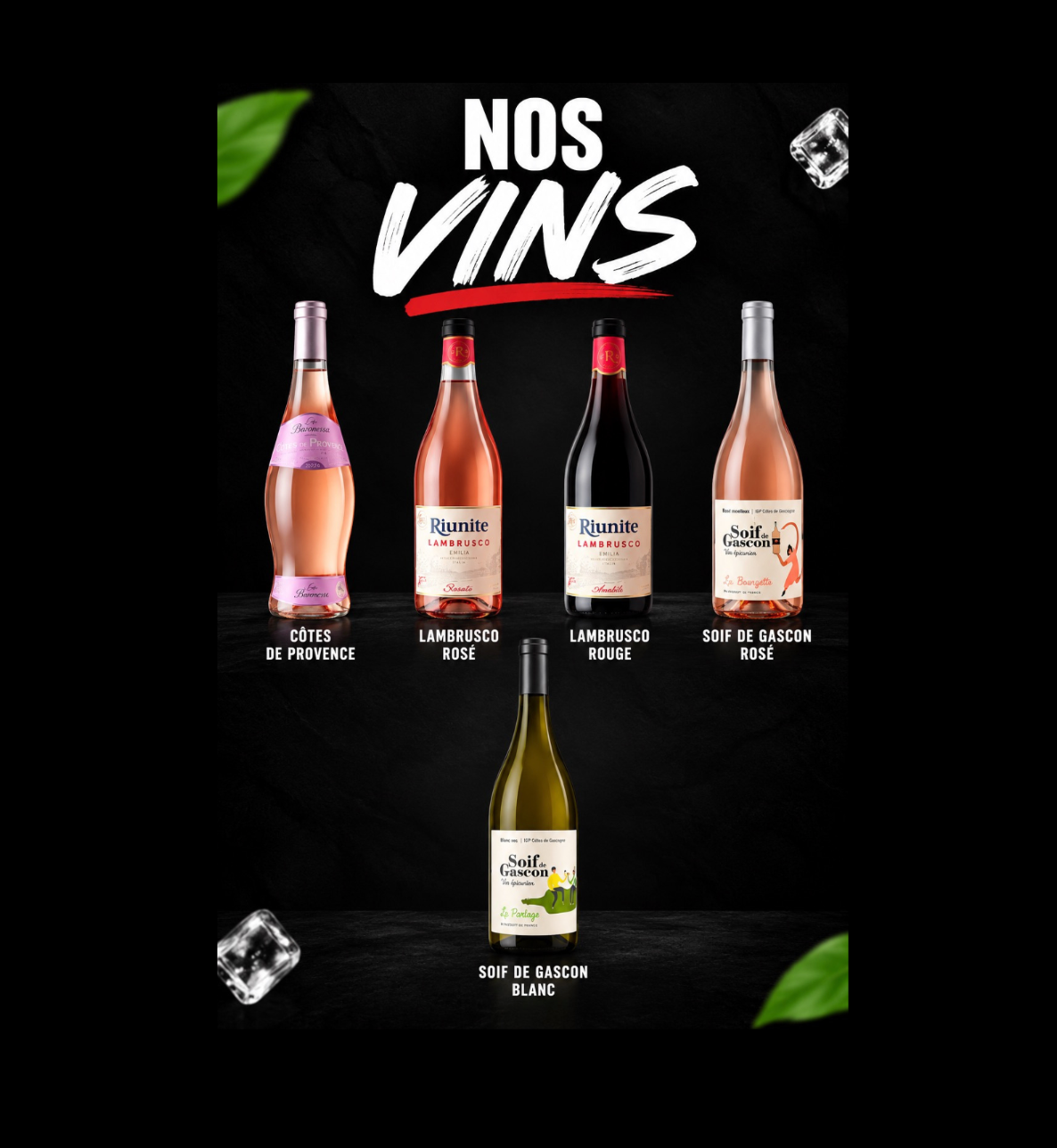Nos Rosés et Vins Blancs